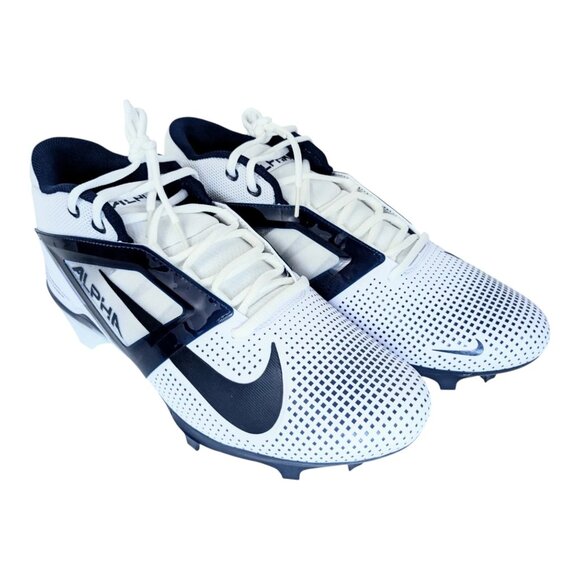 NEW Nike Alpha Menace Pro 4 Men\'s Football Cleats Size 15 Navy Blue/White main image 2